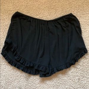 Black brandy Melville ruffle shorts